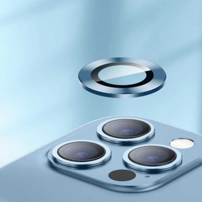 Apple iPhone 13 Pro Max (6.7) Kamera Lens Koruyucu CL-02 - Gümüş