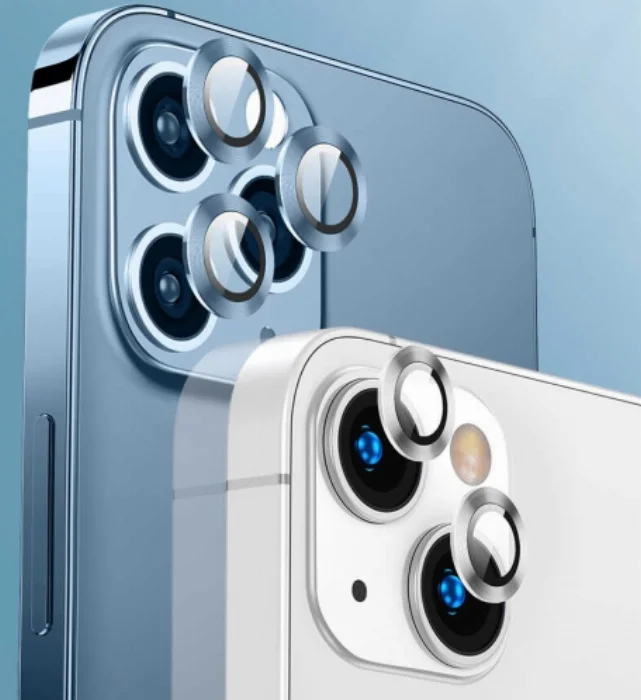 Apple iPhone 13 Pro Max (6.7) Kamera Lens Koruyucu CL-02 - Gümüş