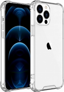 Apple iPhone 13 Pro Max (6.7) Kılıf Silikon Köşe Korumalı Airbag Darbe Emici Kapak - Şeffaf