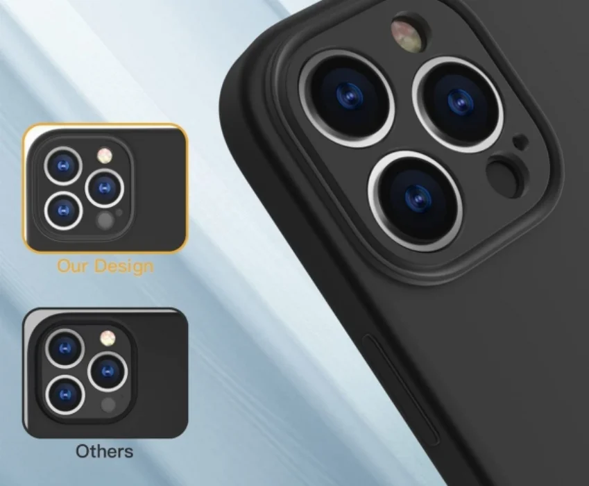 Apple iPhone 13 Pro Max (6.7) Kılıf First Silikon Mat Esnek Kamera Lens Korumalı - Siyah