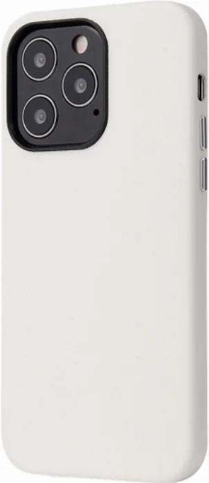 Apple iPhone 13 Pro Max (6.7) Kılıf İçi Kadife Kaymaz Deri Alt Kısmı Açık Eyzi Kapak - Beyaz