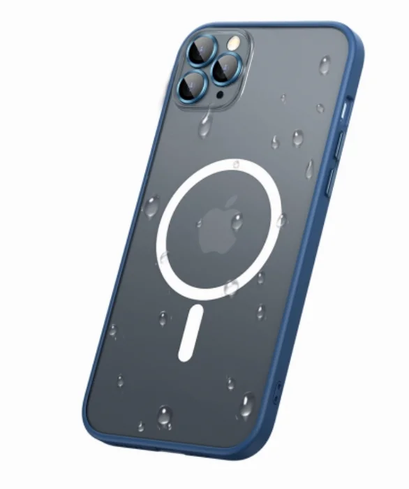 Apple iPhone 13 Pro Max (6.7) Kılıf Lens Koruyuculu Mokka Magsafe Wireless Silikon Kapak - Siyah