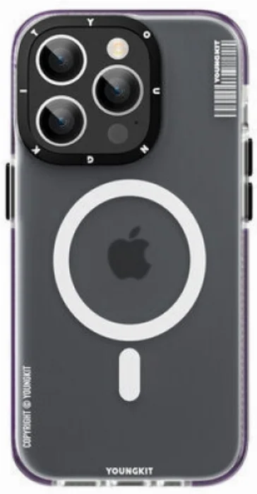 Apple iPhone 13 Pro Max (6.7) Kılıf Magsafe Şarj Özellikli Youngkit Jane Sand Serisi Kapak - Mavi