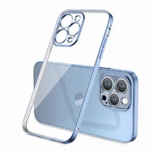 Apple iPhone 13 Pro Max (6.7) Kılıf Renkli Esnek Kamera Korumalı Silikon G-Box Kapak - Lacivert