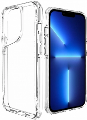 Apple iPhone 13 Pro Max (6.7) Kılıf Şeffaf TPU Kenarları Esnek T-Max Kapak