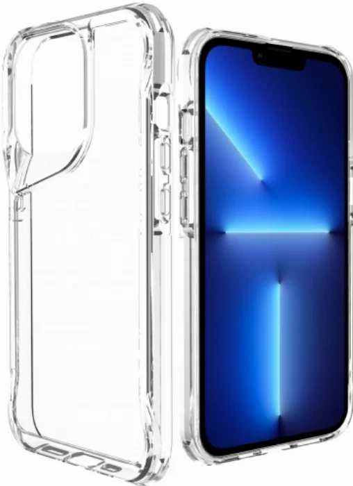 Apple iPhone 13 Pro Max (6.7) Kılıf Şeffaf TPU Kenarları Esnek T-Max Kapak