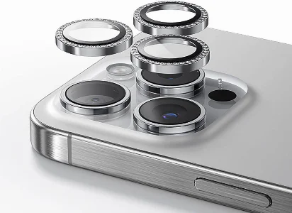 Apple iPhone 13 Pro Max Casebang Gem Kamera Lens Koruyucu - Gümüş