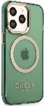 Apple iPhone 13 Pro Max Kılıf GUESS Magsafe Şarj Özellikli Airbagli Dizayn Kapak - Yeşil