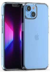 Apple iPhone 14 (6.1) Kılıf Lux Korumalı Kenarları Silikon Arkası Sert Coss Kapak  - Şeffaf
