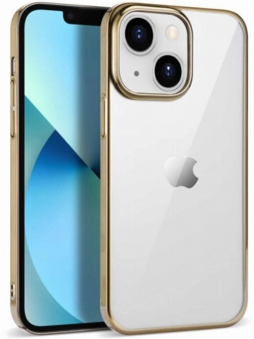 Apple iPhone 14 (6.1) Kılıf Silikon Renkli Esnek Pixel Kapak - Gold