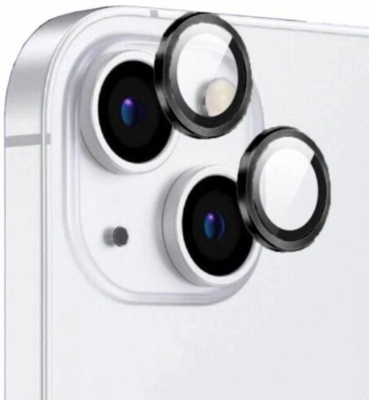 Apple iPhone 14 (6.1) Lens Kamera Koruyucu Parmak İzi Bırakmayan Anti-Reflective CL-12 - Siyah