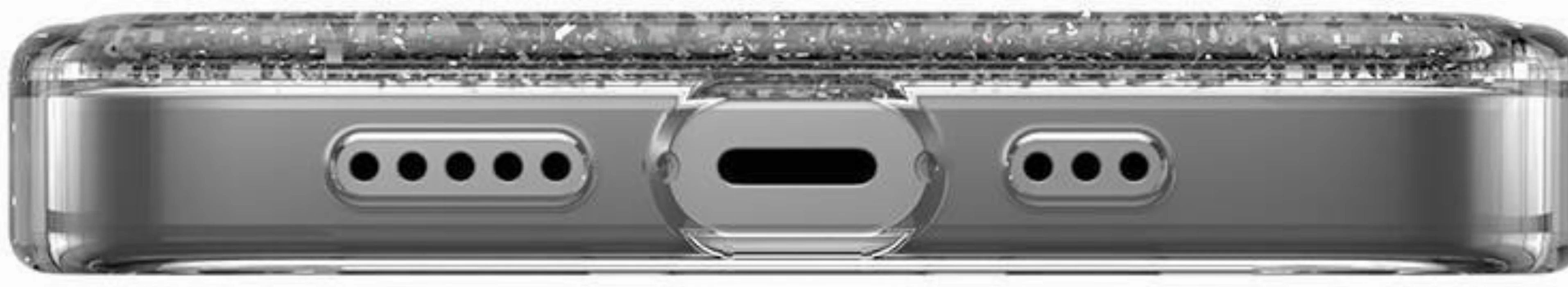 Apple iPhone 14 Magsafe Şarj Özellikli Parlayan Simli Şeffaf Switcheasy Starfield-M Kapak - Şeffaf
