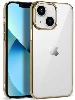 Apple iPhone 14 Plus (6.7) Kılıf Silikon Renkli Esnek Pixel Kapak - Gold