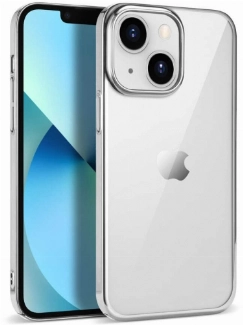 Apple iPhone 14 Plus (6.7) Kılıf Silikon Renkli Esnek Pixel Kapak - Gümüş