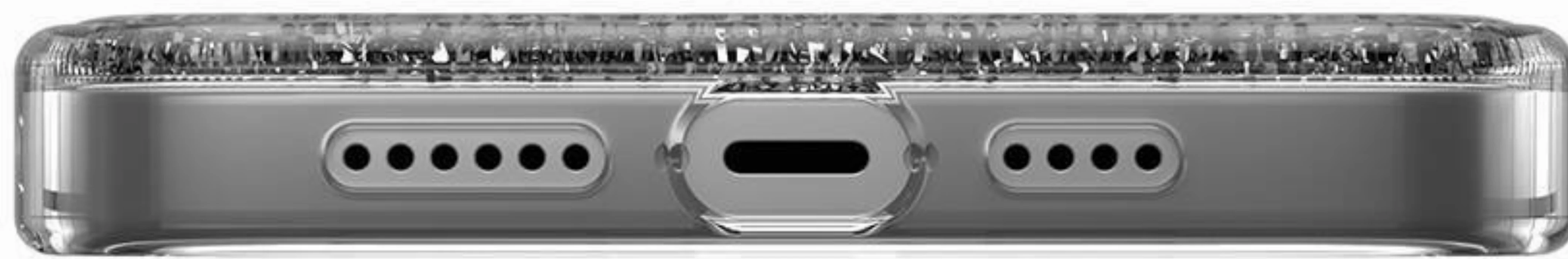 Apple iPhone 14 Plus Magsafe Şarj Özellikli Parlayan Simli Şeffaf Switcheasy Starfield-M Kapak - Şeffaf
