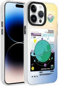 Apple iPhone 14 Pro (6.1) Kılıf Desenli Zore Dragon Sert Kapak - Gezegen