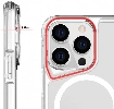 Apple iPhone 14 Pro (6.1) Kılıf MagSafe Özellikli TPU Kenarları Esnek T-Max Kapak - Şeffaf