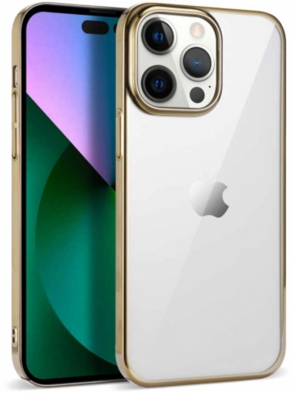 Apple iPhone 14 Pro (6.1) Kılıf Silikon Renkli Esnek Pixel Kapak - Gold