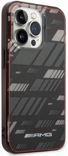 Apple iPhone 14 Pro (6.1) Kılıf AMG Transparan Çift Katmanlı Grafik Dizayn I Kapak - Siyah