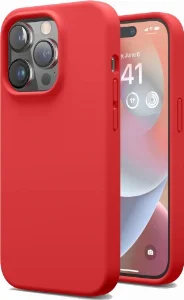 Apple iPhone 14 Pro Max (6.7) Kılıf İçi Kadife Mat Mara Lansman Silikon Kapak - Kırmızı