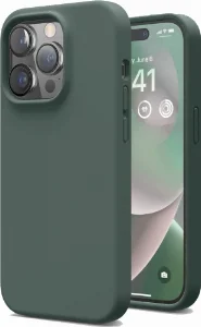 Apple iPhone 14 Pro Max (6.7) Kılıf İçi Kadife Mat Mara Lansman Silikon Kapak - Yeşil
