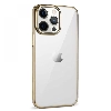 Apple iPhone 14 Pro Max (6.7) Kılıf Silikon Renkli Esnek Pixel Kapak - Gold