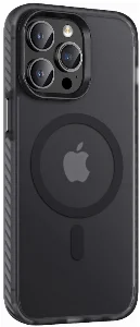 Apple iPhone 14 Pro Max (6.7) Mat Arka Yüzey Wireless Şarj Özellikli Zore Locik Kapak - Siyah