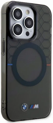 Apple iPhone 14 Pro Max (6.7) Kılıf BMW Magsafe Şarj Özellikli Transparan M Dizayn Kapak - Gri