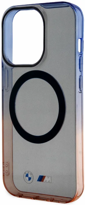 Apple iPhone 14 Pro Max (6.7) Kılıf BMW Magsafe Şarj Özellikli Transparan Renk Geçişli Dizayn Kapak - Gri