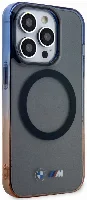 Apple iPhone 14 Pro Max (6.7) Kılıf BMW Magsafe Şarj Özellikli Transparan Renk Geçişli Dizayn Kapak - Gri