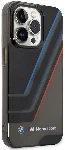 Apple iPhone 14 Pro Max (6.7) Kılıf BMW Orjinal Lisanslı Yarı Transparan Çizgili Dizayn Kapak - Siyah