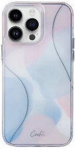 Apple iPhone 14 Pro Max (6.7) Kılıf Dalgalı Çizgi Desenli Coehl Palette Kapak - Mavi