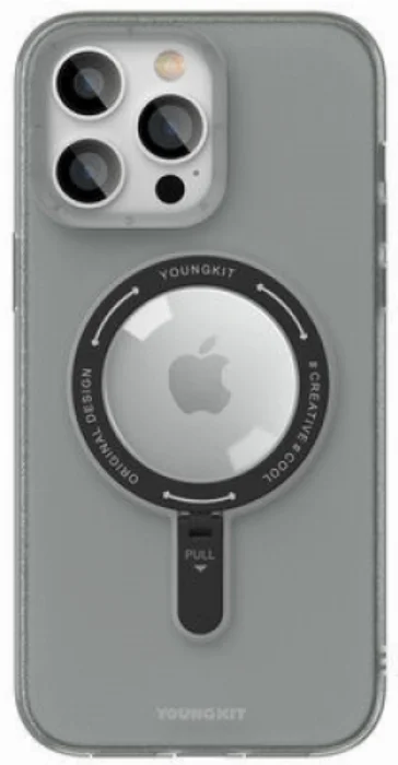 Apple iPhone 14 Pro Max Kılıf Magsafe Şarj Özellikli Youngkit Rock Serisi Kapak - Beyaz
