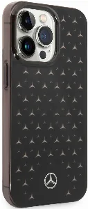 Apple iPhone 14 Pro Max (6.7) Kılıf Mercedes Benz Transparan Yıldızlı Dizayn Kapak - Siyah