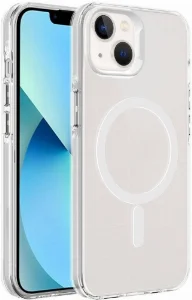 Apple iPhone 15 (6.1) Kılıf Magsafe Şarj Özellikli Buzlu Transparan C-Pro Sert Kapak - Şeffaf