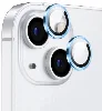 Apple iPhone 15 (6.1) Lens Kamera Koruyucu Parmak İzi Bırakmayan Anti-Reflective CL-12 - Mavi