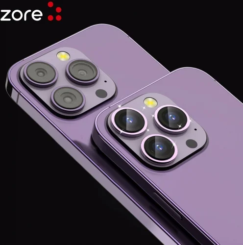 Apple iPhone 15 (6.1) Lens Kamera Koruyucu Parmak İzi Bırakmayan Anti-Reflective CL-12 - Siyah