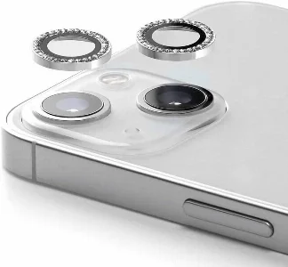 Apple iPhone 15 Casebang Gem Kamera Lens Koruyucu - Gümüş