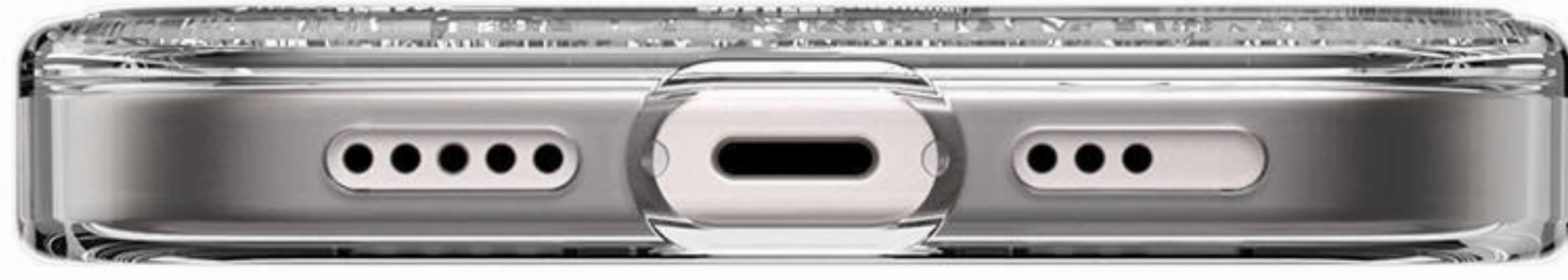 Apple iPhone 15 Magsafe Şarj Özellikli Parlayan Simli Şeffaf Switcheasy Starfield-M Kapak - Şeffaf