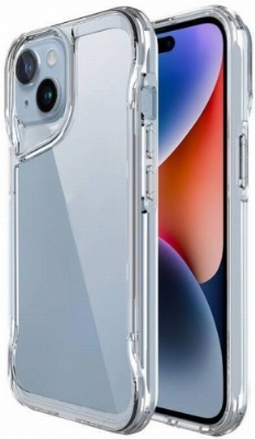 Apple iPhone 15 Plus (6.7) Kılıf Şeffaf TPU Kenarları Esnek Crystal T-Max Kapak - Şeffaf