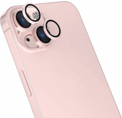 Apple iPhone 15 Plus (6.7) Lens Koruyucu CL-15 Kamera Koruyucu - Pembe