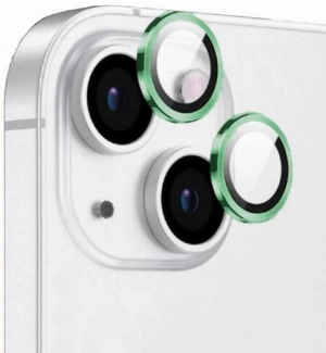 Apple iPhone 15 Plus (6.7) Lens Kamera Koruyucu Parmak İzi Bırakmayan Anti-Reflective CL-12 - Yeşil