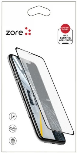 Apple iPhone 15 Plus (6.7) Seramik Tam Kaplayan Mat Ekran Koruyucu - Siyah