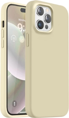 Apple iPhone 15 Pro (6.1) Kılıf İnce Soft Mat Renkli Esnek Silikon Kapak - Gold