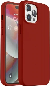 Apple iPhone 15 Pro (6.1) Kılıf İnce Soft Mat Renkli Esnek Silikon Kapak - Kırmızı