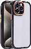 Apple iPhone 15 Pro (6.1) Kılıf Kamera Korumalı Renkli Kenar ve Çerçeve Tasarımlı Vitamin Kapak - Siyah