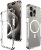 Apple iPhone 15 Pro (6.1) Kılıf Magsafe Şarj Özellikli Airbagli Şeffaf İncek Kapak - Şeffaf