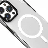 Apple iPhone 15 Pro (6.1) Kılıf Magsafe Şarj Özellikli YoungKit Crystal Color Serisi Kapak - Beyaz