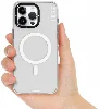 Apple iPhone 15 Pro (6.1) Kılıf Magsafe Şarj Özellikli YoungKit Crystal Color Serisi Kapak - Beyaz