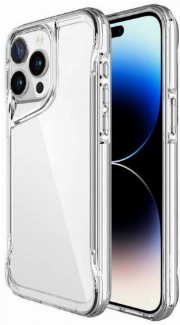 Apple iPhone 15 Pro (6.1) Kılıf Şeffaf TPU Kenarları Esnek Crystal T-Max Kapak - Şeffaf